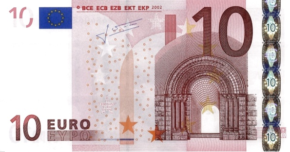 P 9X European Union 10 Euro Year 2002 (Trichet)